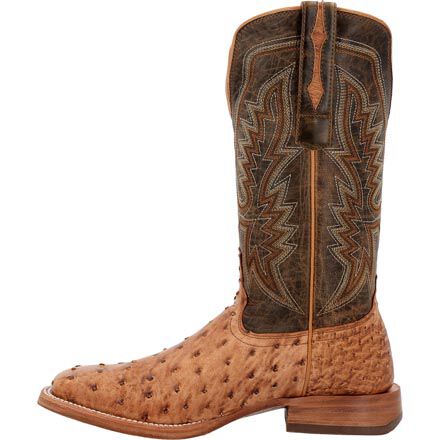 Durango Men's 13" Square Toe PRCA Collection Full Quill Ostrich Western Boot - DDB0472 - 7B