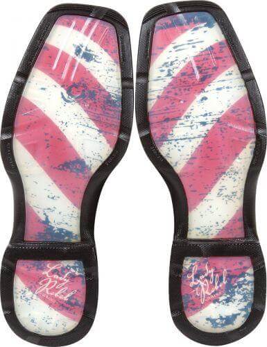 Durango Women's 10" Patriotic Square Toe Pull - On Western Flag Boot - RD4414 - 6M