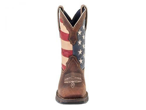 Durango Women's 10" Patriotic Square Toe Pull - On Western Flag Boot - RD4414 - 6M