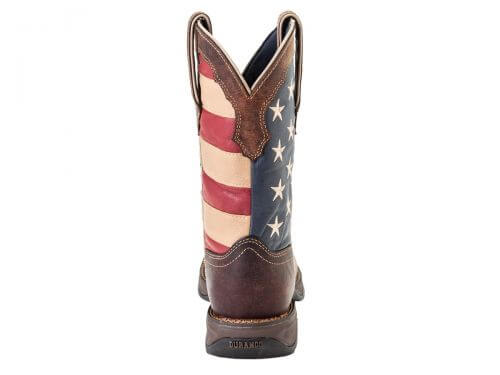 Durango Women's 10" Patriotic Square Toe Pull - On Western Flag Boot - RD4414 - 6M