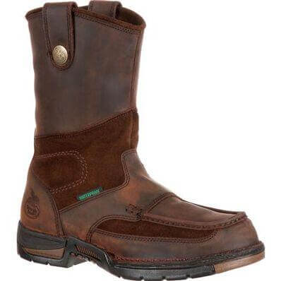 Georgia Boot Men's 10" Waterproof Athens Moc Steel Toe Wellington Work Boot - G4603 - 8M