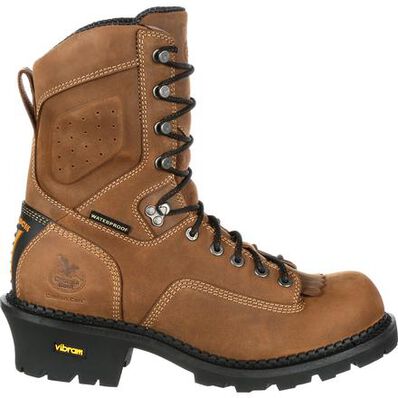 Georgia Boot Men's 9" Waterproof Comfort Core Logger Round Composite Toe Work Boot - GB00097 - 8M