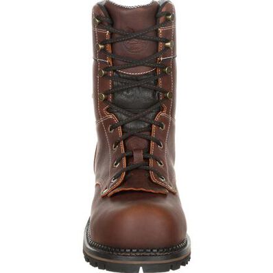 Georgia Boot Men's 9" Waterproof AMP LT Logger Round Composite Toe Work Boot - GB00236 - 8M