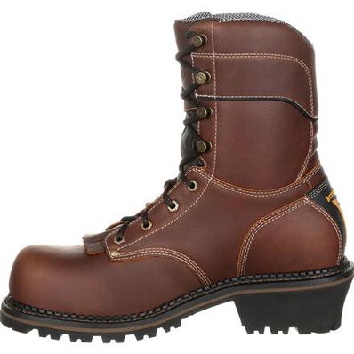 Georgia Boot Men's 9" Waterproof AMP LT Logger Round Composite Toe Work Boot - GB00236 - 8M