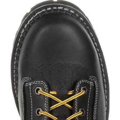 Georgia Boot Men's 9" Waterproof AMP LT Logger Black Low Heel Round Toe Work Boot - GB00271 - 7M