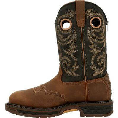 Georgia Boot Men's 11" Carbo - Tec LT Waterproof Round Toe Pull - On Work Boot - GB00438 - 8M