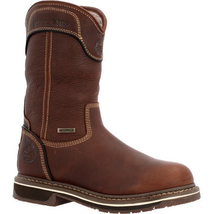 Georgia Boot Women's 10" Waterproof AMP LT Edge Round Toe Pull - On Work Boot - GB00516 - 6M