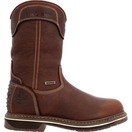 Georgia Boot Women's 10" Waterproof AMP LT Edge Round Toe Pull - On Work Boot - GB00516 - 6M