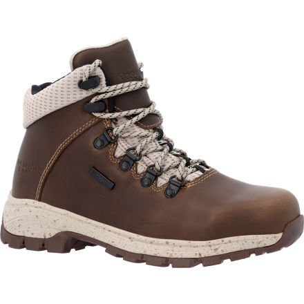 Georgia Boot Women's Eagle Trail 5" Brown Round Alloy Toe Waterproof Hiker - GB00556 - 6M