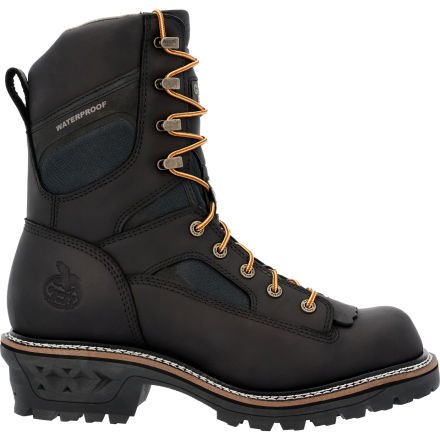 Georgia Boot Men's LTX Logger 9" Black Waterproof Work Boot - GB00618 - 8M