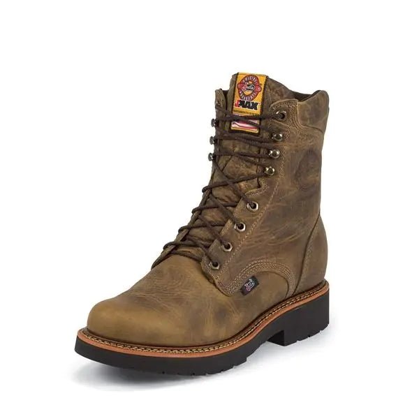 Justin steel toe lace up boots best sale