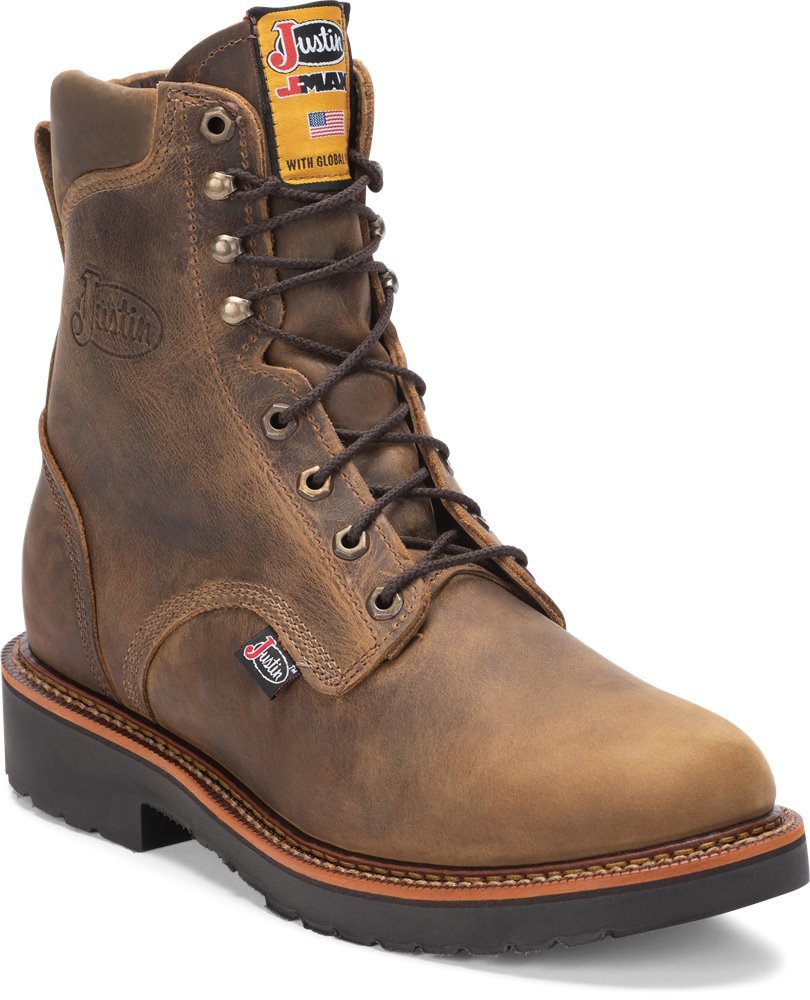 Justin men's double comfort lacer work boots online