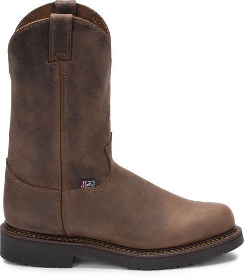 Justin Men's 11" Balusters Gaucho Wellington Round Toe Work Boot - 4444 - 7D