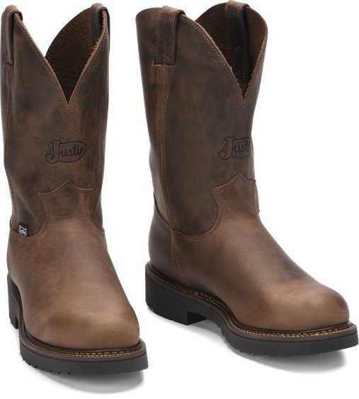 Justin Men's 11" Balusters Gaucho Wellington Round Toe Work Boot - 4444 - 7D