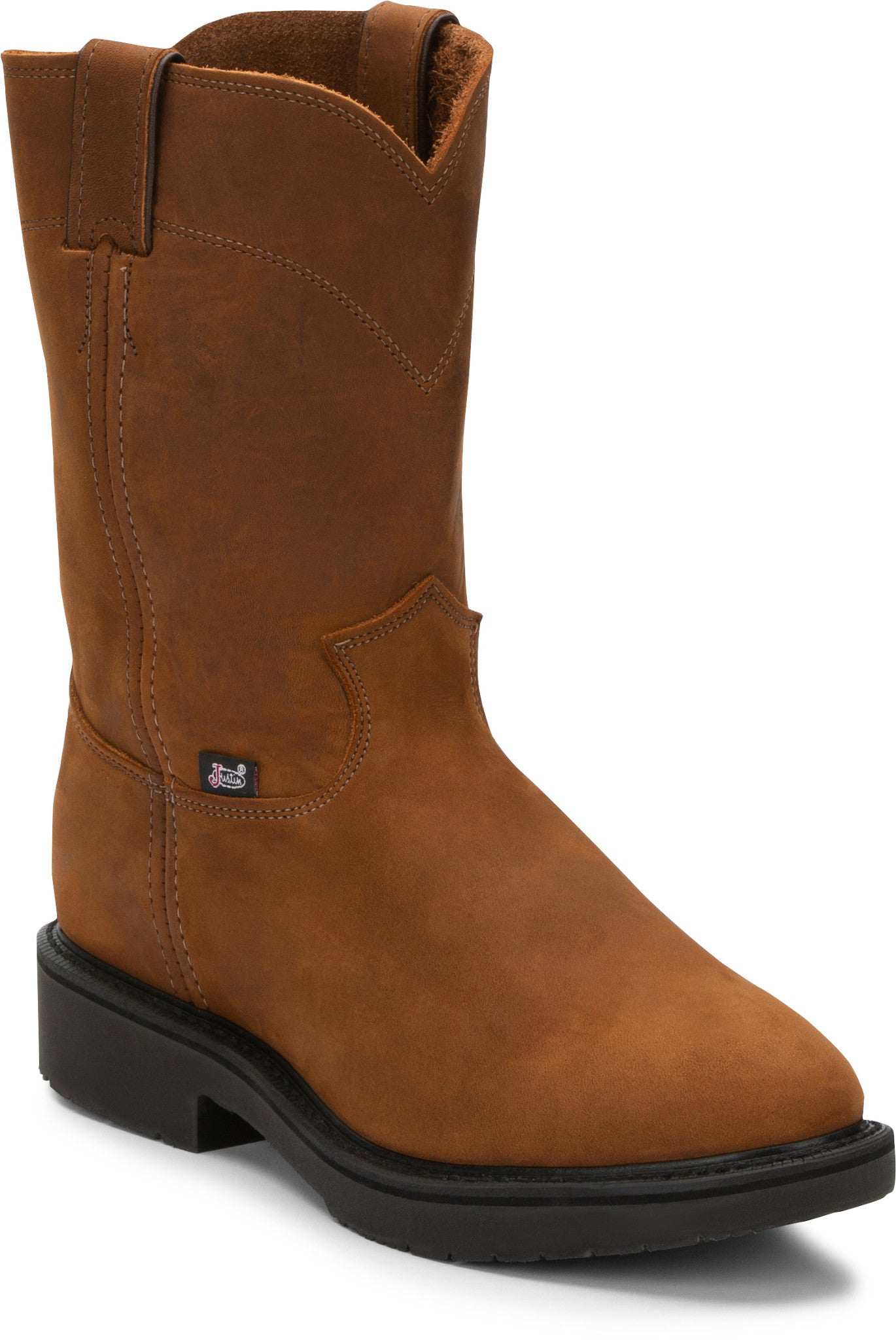 Justin Men's 10" Original Work Boot Conductor Hazel Round Toe Pull - On Work Boots - 4760 - 8D