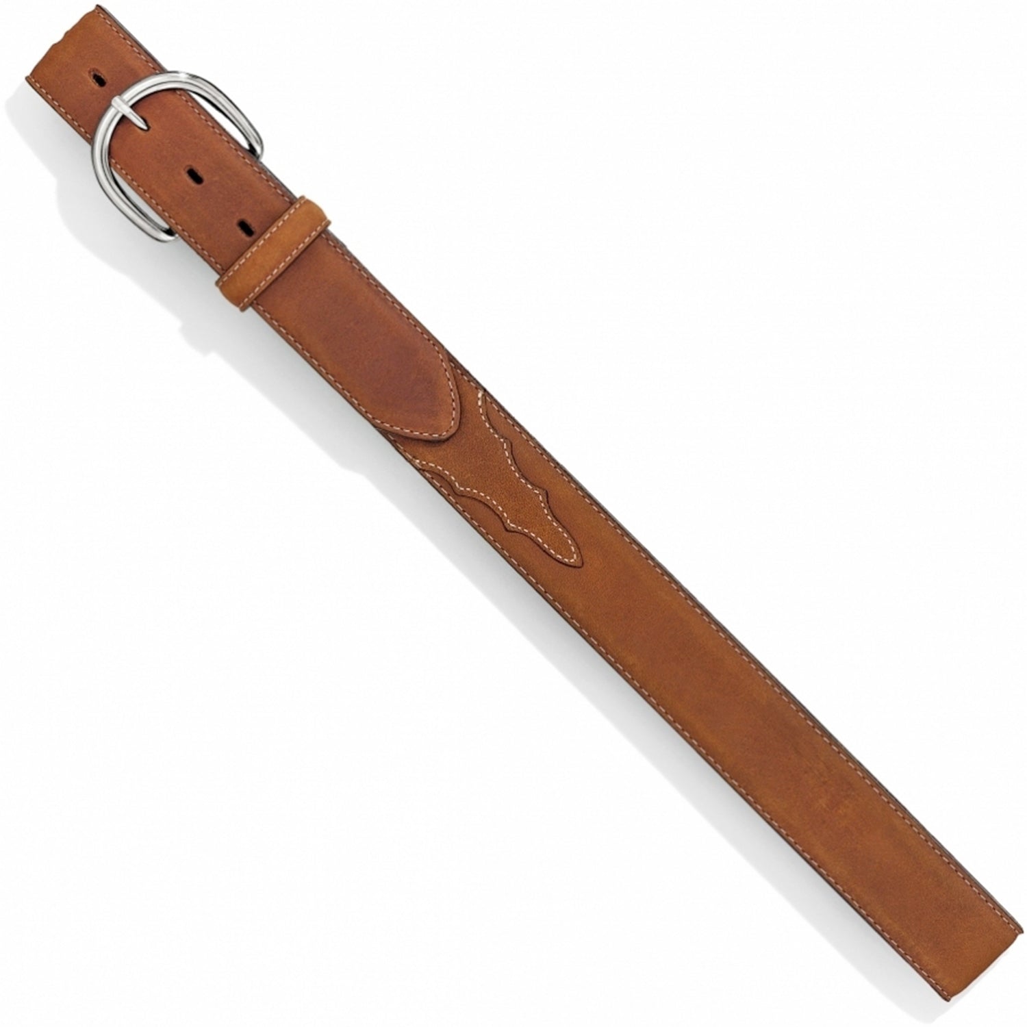 Justin Men's Classic Brown Leather Western Brown Belt | Boots Etc