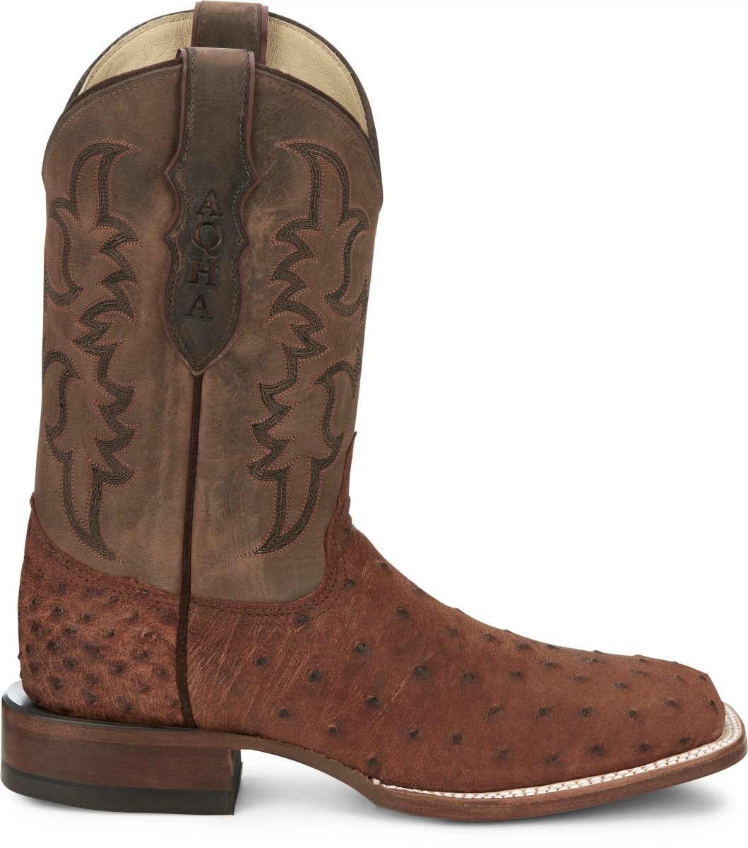 Justin Boots Men's Belmont 11" Full Quill Osrich Western Boots - AQ8531 - 8D