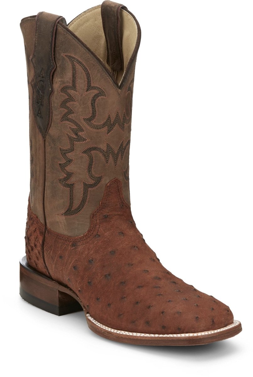 Justin Boots Men's Belmont 11" Full Quill Osrich Western Boots - AQ8531 - 8D