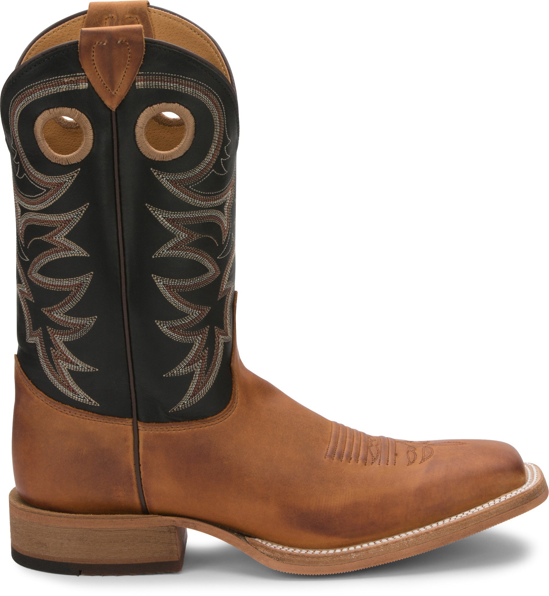 Justin Men's 11" Bent Rail Caddo Copper Brown Square Western Boots - BR740 - 6D