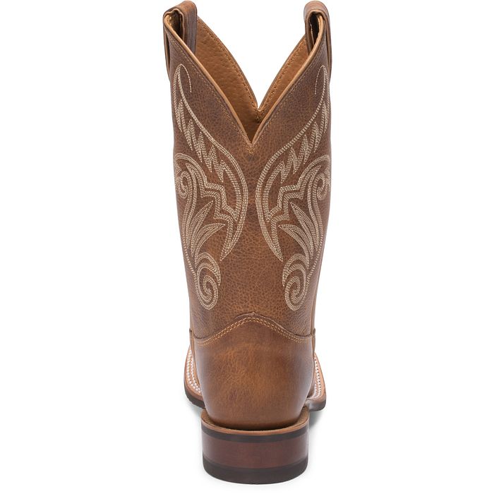 Justin Women's 11" Bent Rail Tan Square Toe Western Boot - BRL212 - 6B