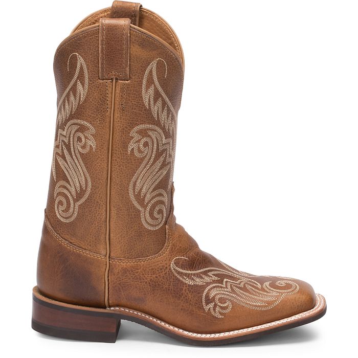 Justin Women's 11" Bent Rail Tan Square Toe Western Boot - BRL212 - 6B