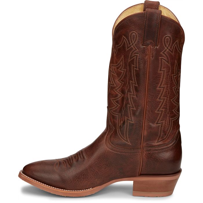 Justin Men's 12" Hayne Whiskey Cowhide Brown Round Toe Western Boot - CJ2000 - 8D