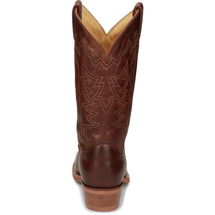 Justin Men's 12" Hayne Whiskey Cowhide Brown Round Toe Western Boot - CJ2000 - 8D