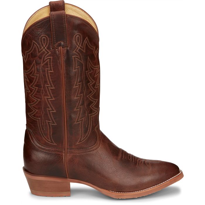 Justin Men's 12" Hayne Whiskey Cowhide Brown Round Toe Western Boot - CJ2000 - 8D