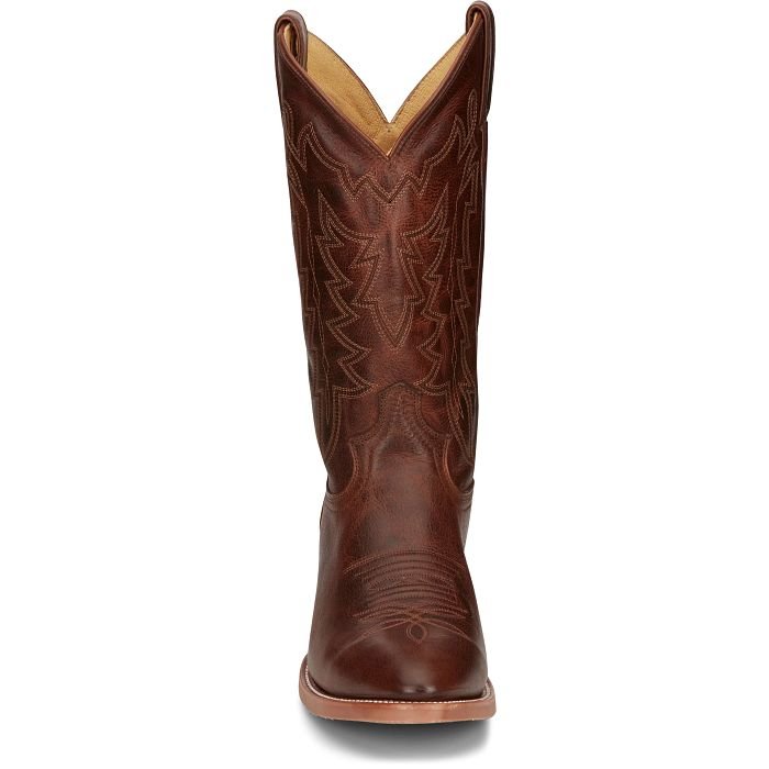 Justin Men's 12" Hayne Whiskey Cowhide Brown Round Toe Western Boot - CJ2000 - 8D