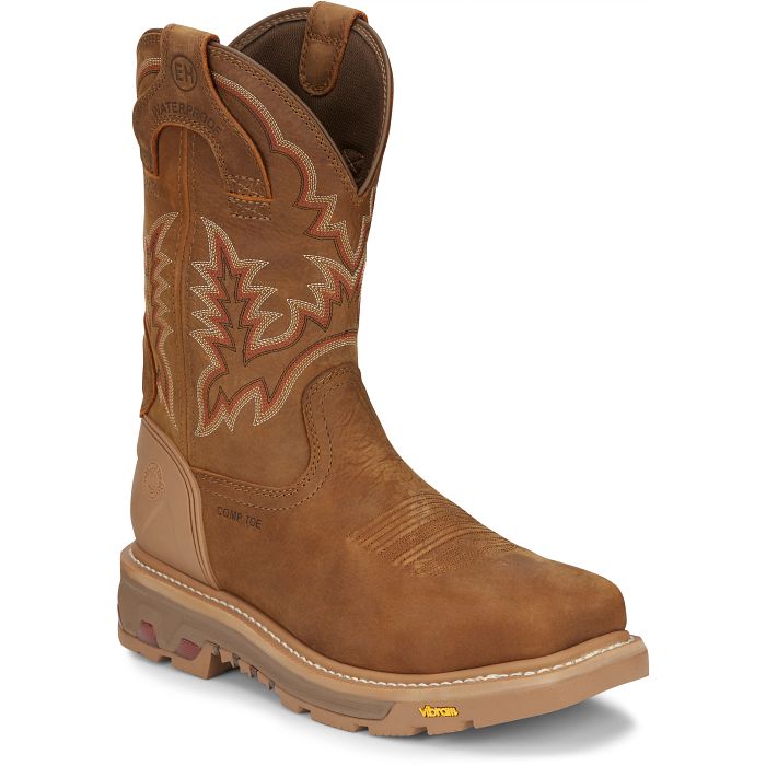 Justin Boots Men's Montana 11" Waterproof Comp Toe Work Boots - CR2124 - 8D