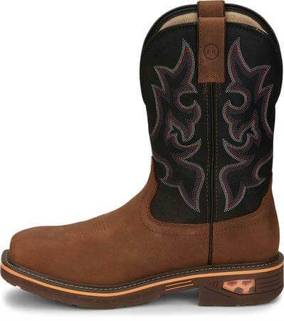 Justin Men's 11" Waterproof Resistor Square Nano Composite Toe Work Boot - CR4012 - 8D