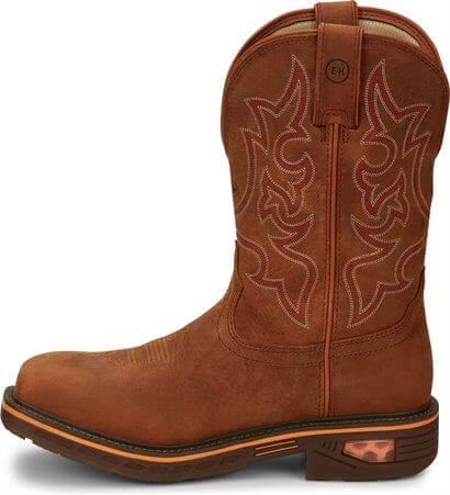 Justin Men's 11" Waterproof Resistor Square Nano Composite Toe Work Boot - CR4016 - 8D