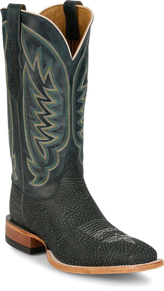 Justin Boots Men's 13" Cowman Navy Square Toe Western Boots - CX1321-7D