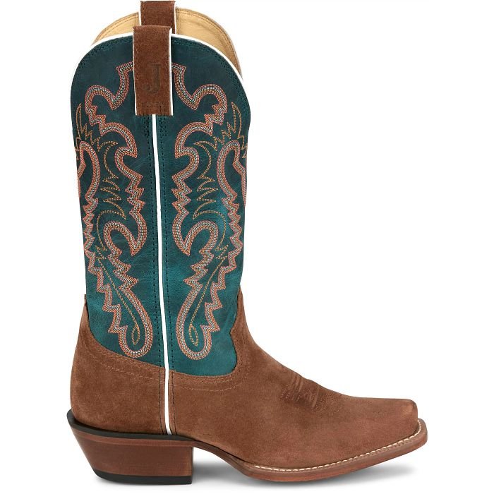 Justin Women's Annie Up Brown Square Toe Western Boot - FN4121 - 6B