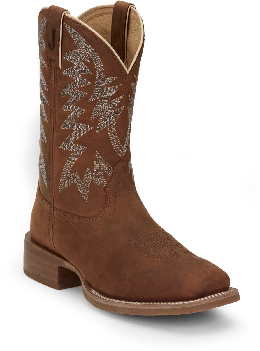 Justin Men's 11" Big Bucks Pecan Western Boots - FN7112 - 7D