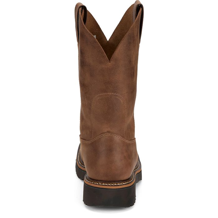 Justin Original Workboots Ames 11 Men\'s Square Steel Toe Walnut Brown Size 10EE Justin Original Workboots Ames 11 main image 3