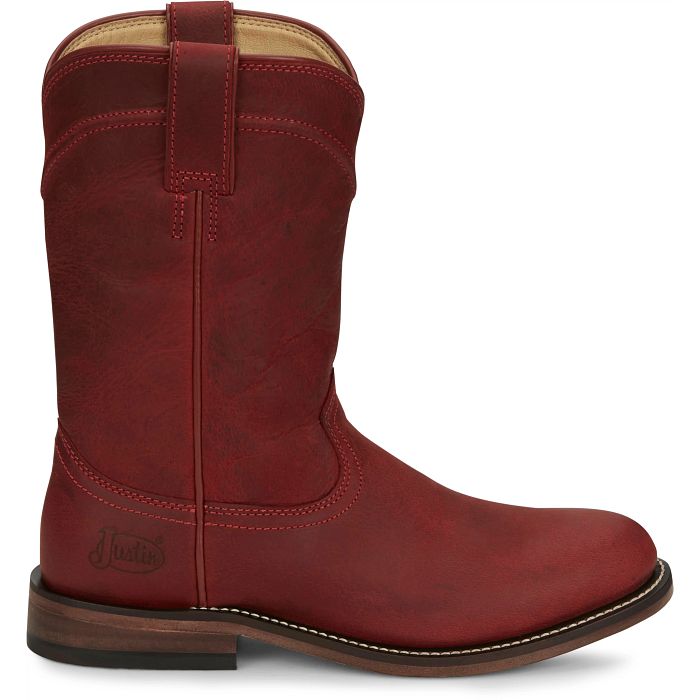 Justin Boots Women's Holland 10" Roper Red Western Boots - RP3311 - 6B