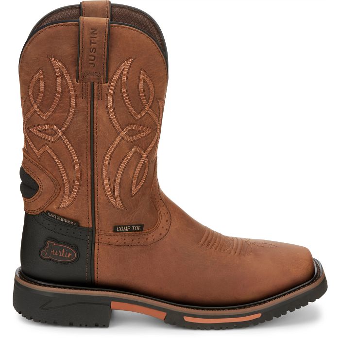 Justin Boots Men's Dallen 11" Waterproof Square Nano Comp Toe Work Boots - SE4215 - 8D