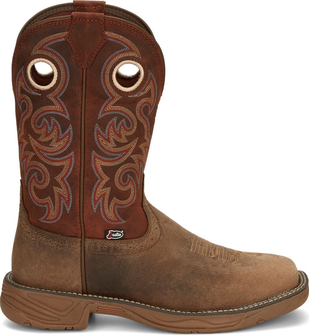 Justin Men's 11" Stampede Rush Wide Square Toe Work Boot - SE7402 - 7D