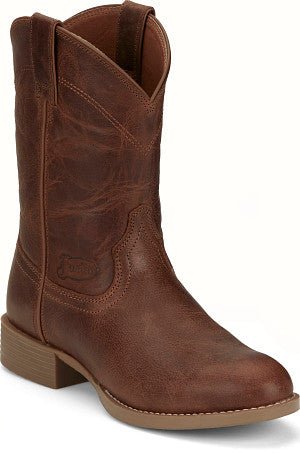 Justin Boots Men's Kilgore 10" Stampede Roper Hickory Brown Western Boots - SE7501 - 7D