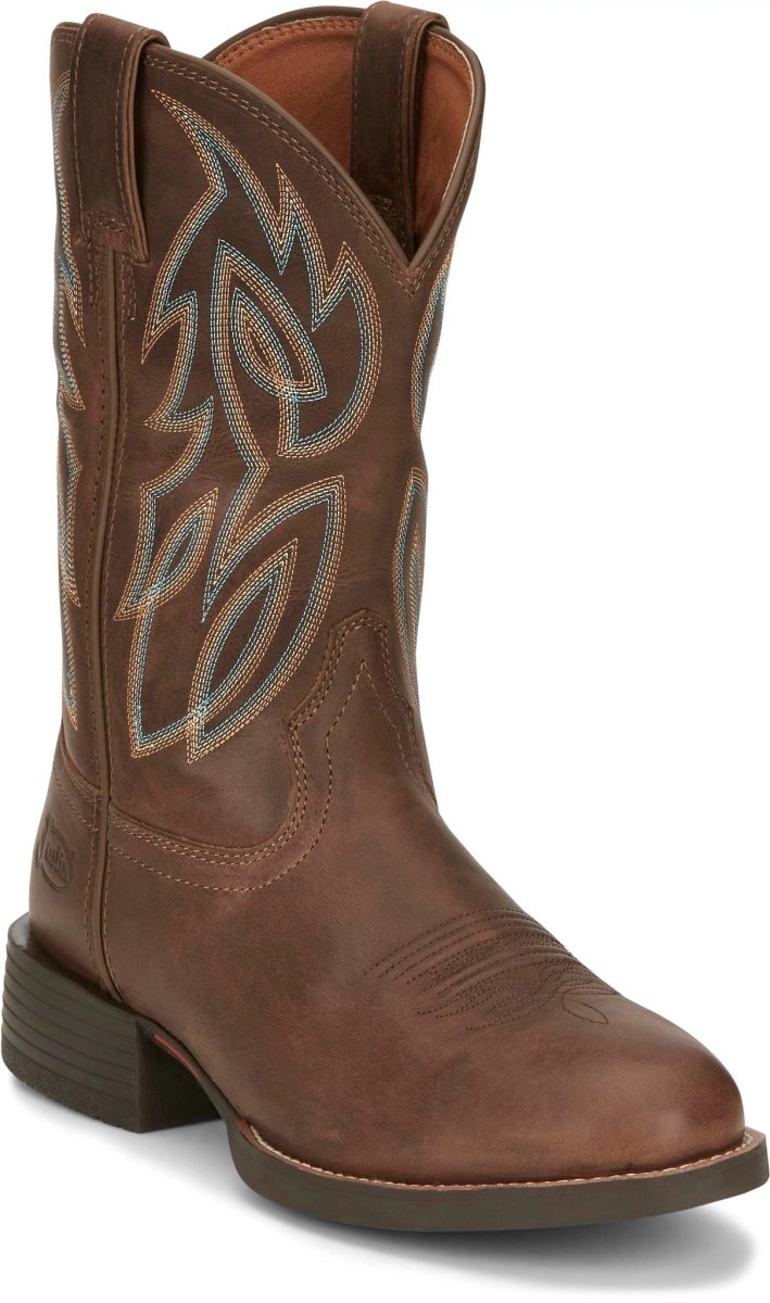 Justin Men's 11" Rendon Pecan Round Toe Western Boots - SE7530 - 8D