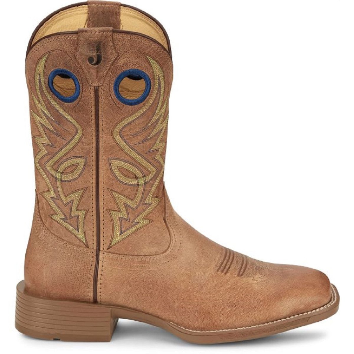 Justin Men's 11" Pickett Tan Goat Wide Square Toe Western Boot - UN7150 - 8D