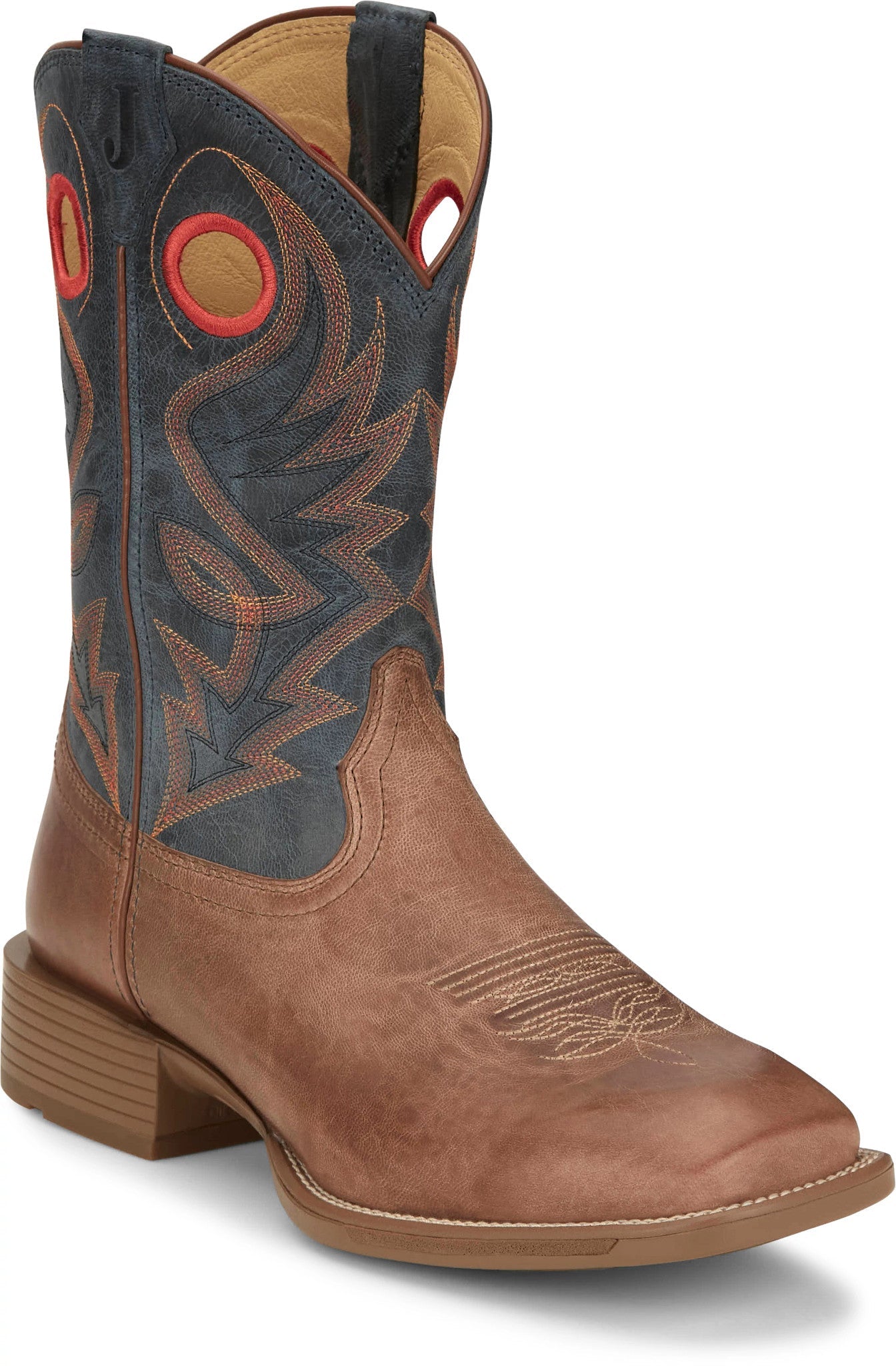 Justin Men's 11" Pickett Tan Goat Wide Square Toe Western Boot - UN7150 - 8D