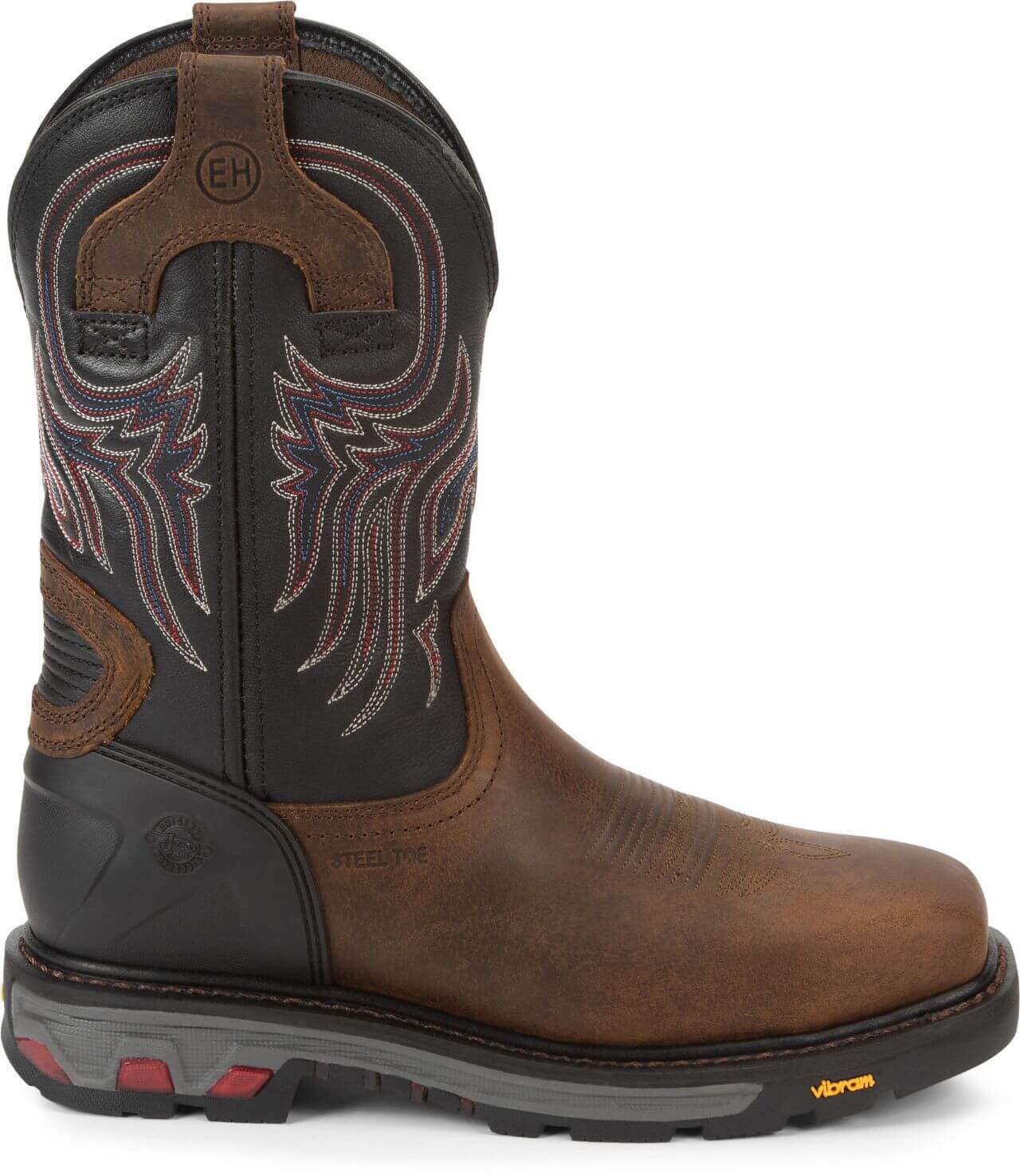 Justin Men's 11" Tanker Brown Square Steel Toe Work Boot - WK2104 - 7D