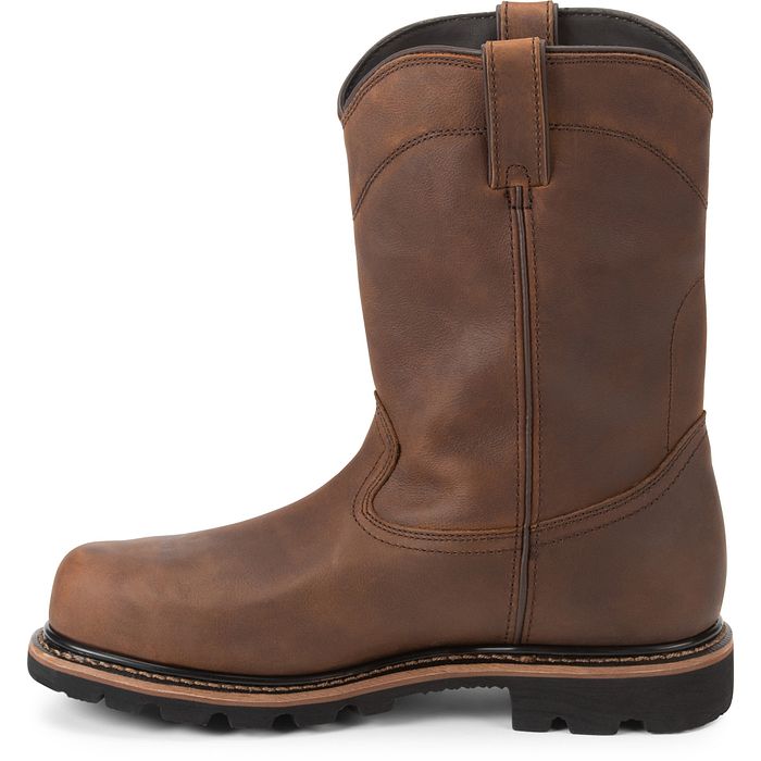 Justin Men's 10" Waterproof Pulley Round Composite Toe Met Guard Work Boot - WK4630 - 6D