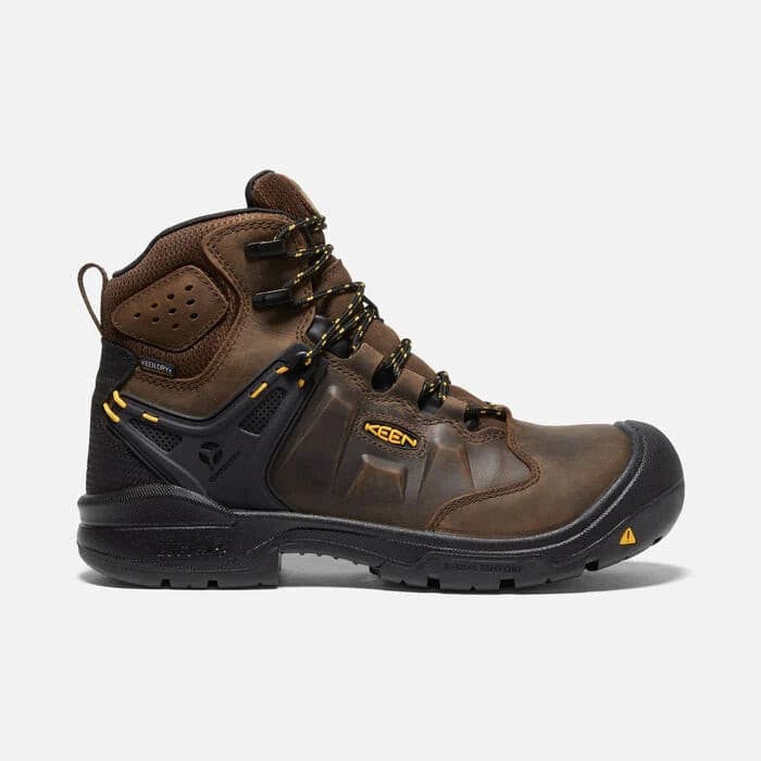 KEEN Utility Men's Dover 6" Waterproof Brown Carbon Fiber Toe Work Boot - 1021467 - 7D