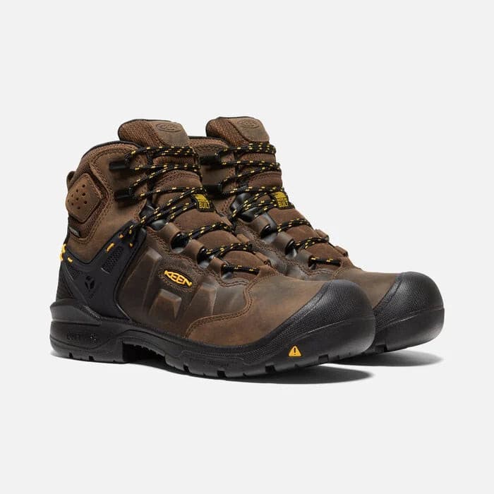 KEEN Utility Men's Dover 6" Waterproof Brown Carbon Fiber Toe Work Boot - 1021467 - 7D