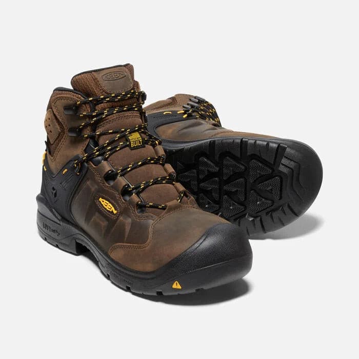 KEEN Utility Men's Dover 6" Waterproof Brown Carbon Fiber Toe Work Boot - 1021467 - 7D