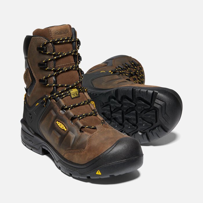 KEEN Utility Men's 8" Waterproof Dover Round Carbon Fiber Toe Work Boot - 1024186 - 7D