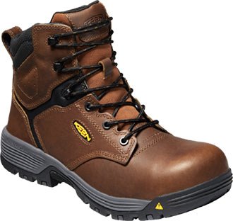 KEEN Utility Men's Chicago 6" Black & Tobacco ESD Carbon Fiber Toe Work Boot - 1024190 - 7D